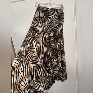 Zebra Print Maxi Skirt